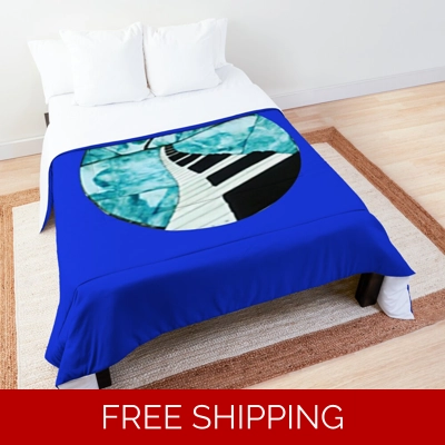 Le Studio Comforter Royal Blue Piano Window logo full